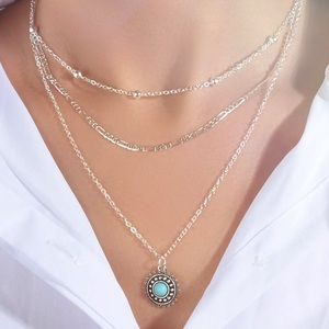 JUNIPER Silver Tone Layer Westwen Charm Necklace